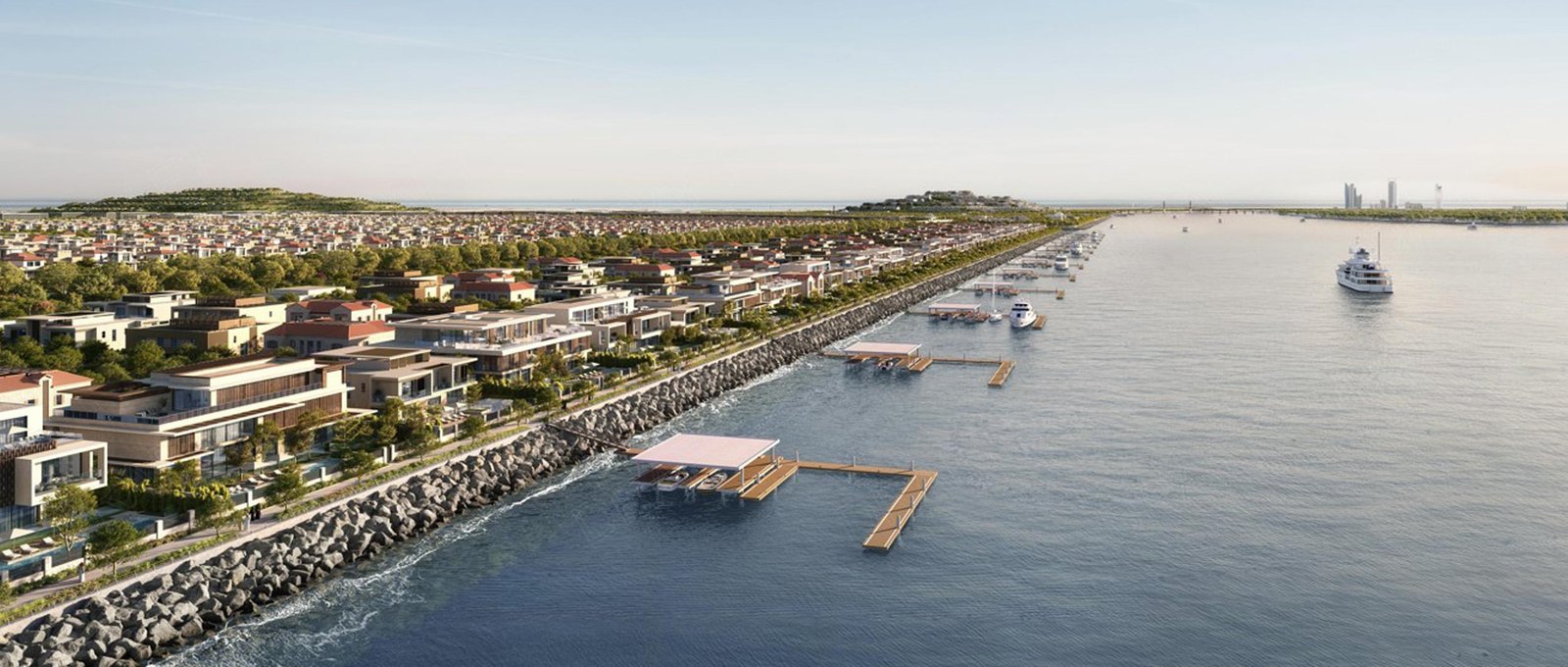 Thahr El Bateen luxury waterfront villa plots on Hudayriyat Island Abu Dhabi